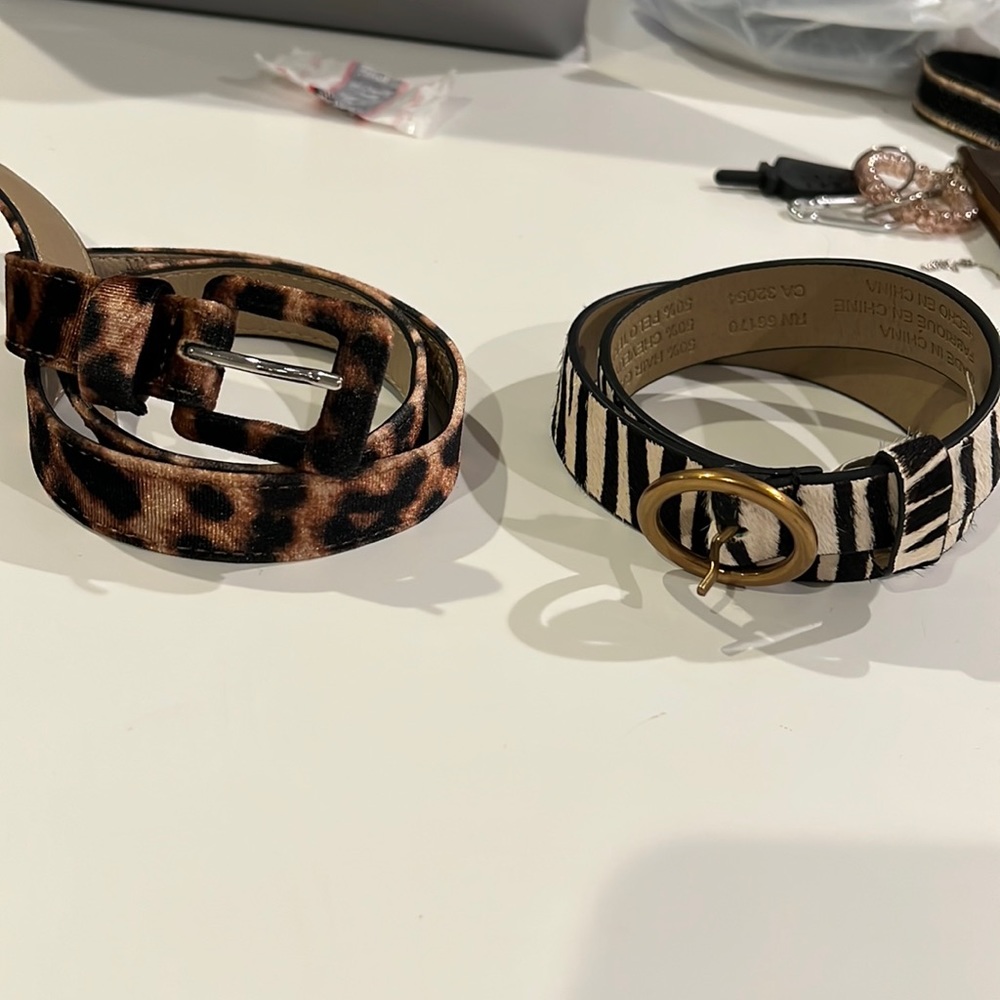 Urban Outfitters Animal print belts